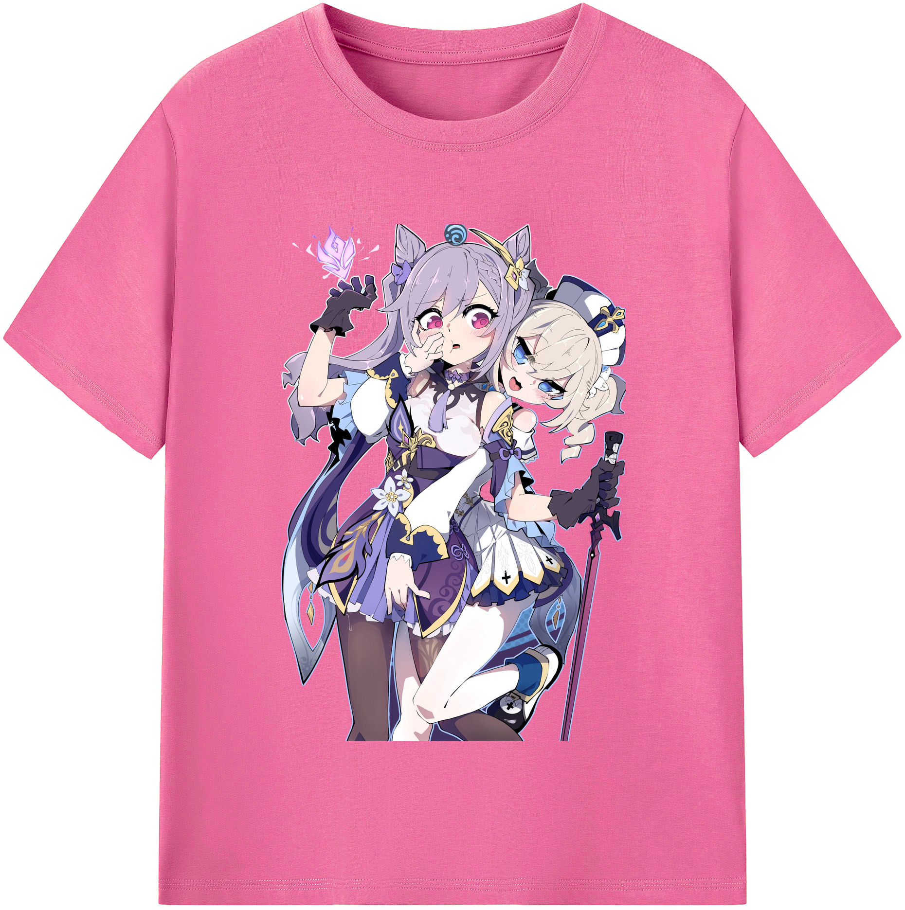 げんし神 刻晴 こくせい genshin Kokusei レディースカジュアルプリントTシャツ（綿100％）
